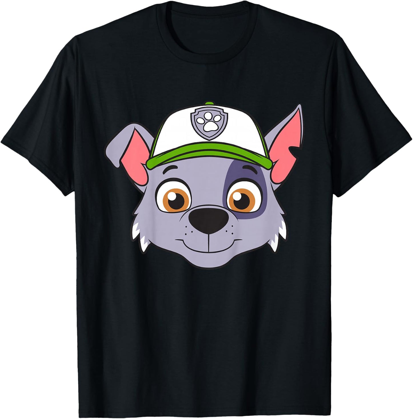 Kids PAW Patrol Large Rocky Character T-Shirt - T-Shirt | Black
