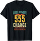 Angel Number 555 Change Retro Vintage Numerology Spiritual T-Shirt - T-Shirt | Black