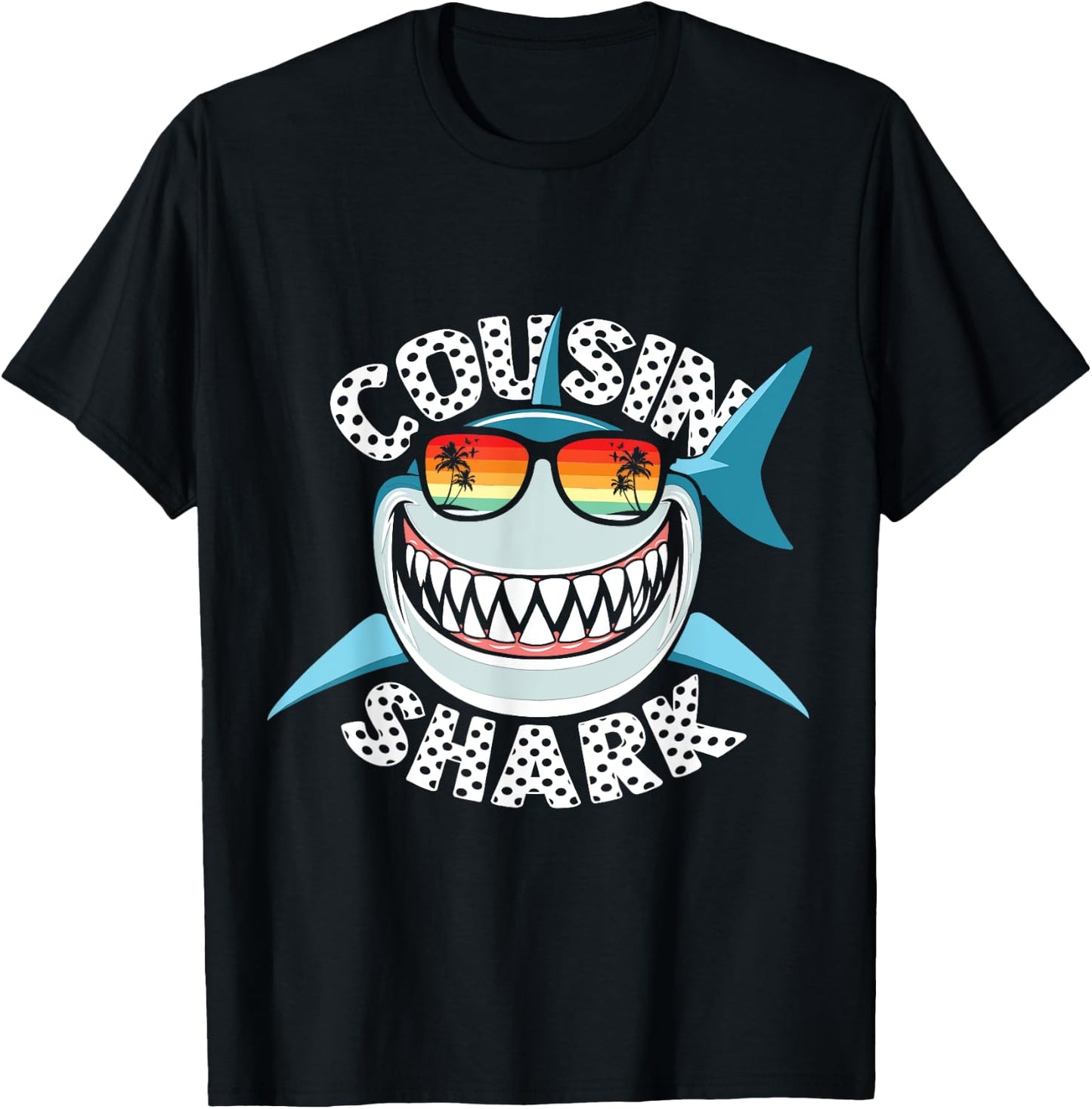 Cousin Shark Sea Animal Underwater Shark Lover T-Shirt - T-Shirt | Black