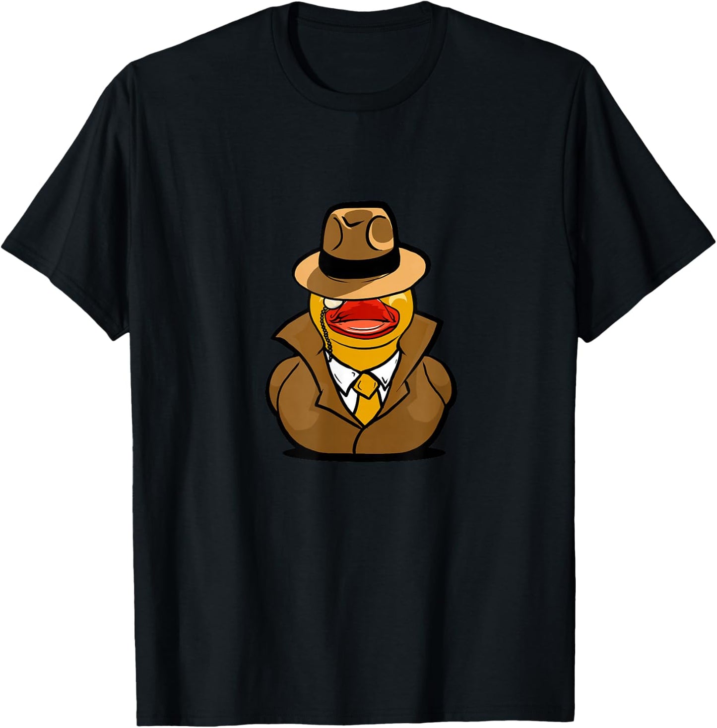 Funny Trenchcoat Duck T-Shirt - T-Shirt | Black