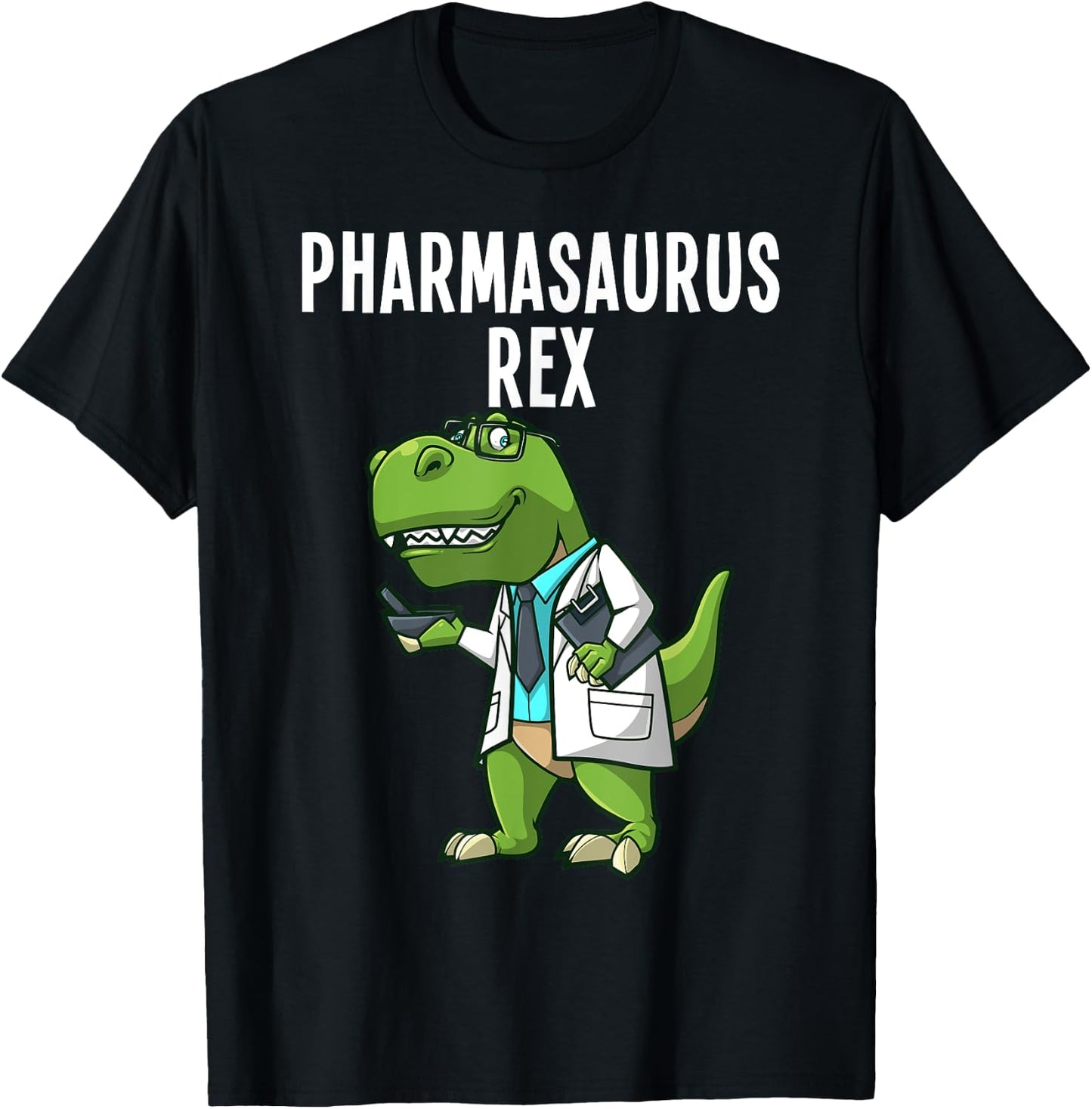 Funny Pharmacy Dinosaur Design Women Pharmacists T-Shirt - T-Shirt | Black