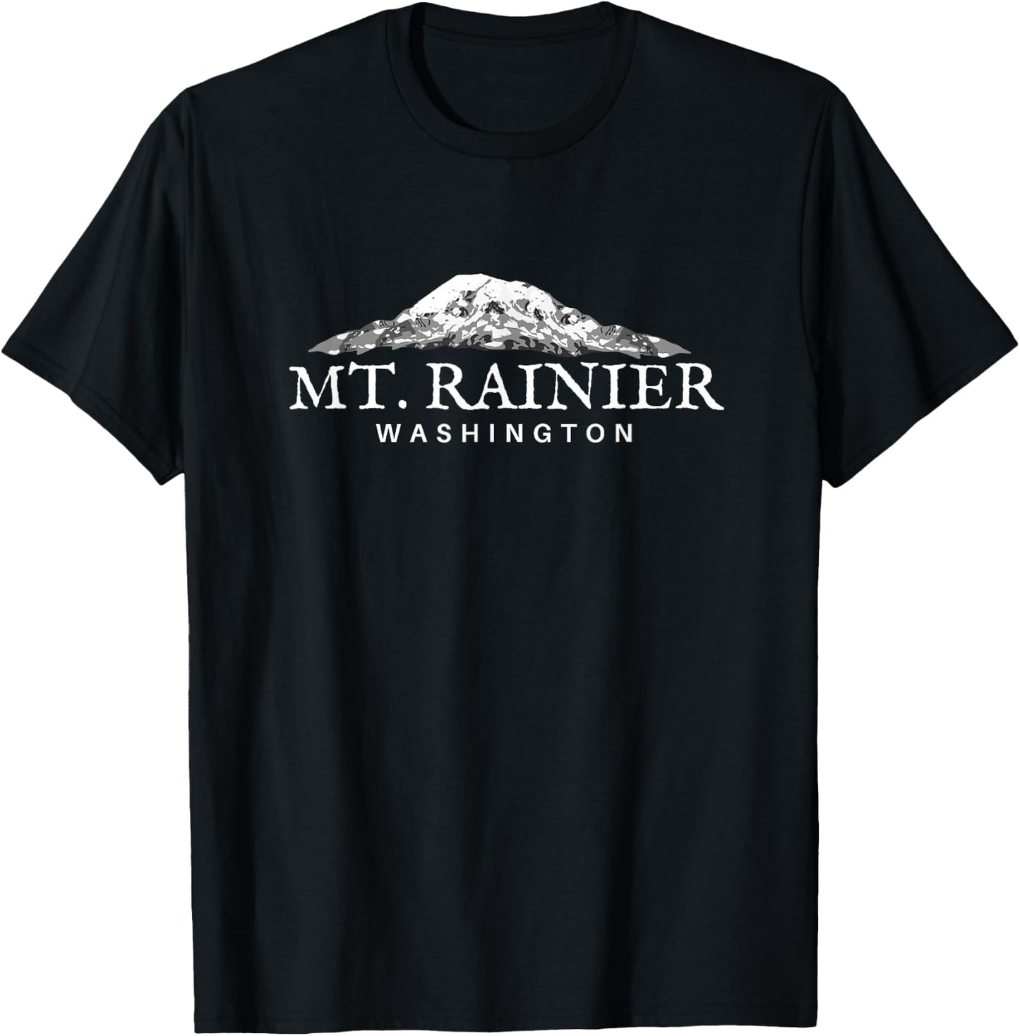 Mt. Rainier , Mountain Town T-Shirt - T-Shirt | Black