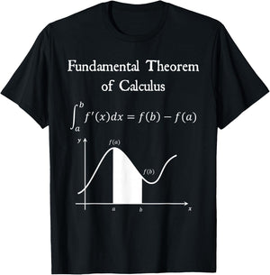 Fundamental Theorem of Calculus Math Teacher Nerdy Gift T-Shirt - T-Shirt | Black