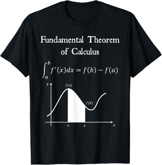 Fundamental Theorem of Calculus Math Teacher Nerdy Gift T-Shirt - T-Shirt | Black