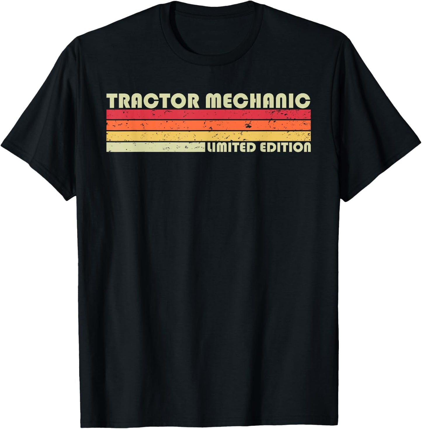 TRACTOR MECHANIC Funny Job Title Profession Birthday Worker T-Shirt - T-Shirt | Black