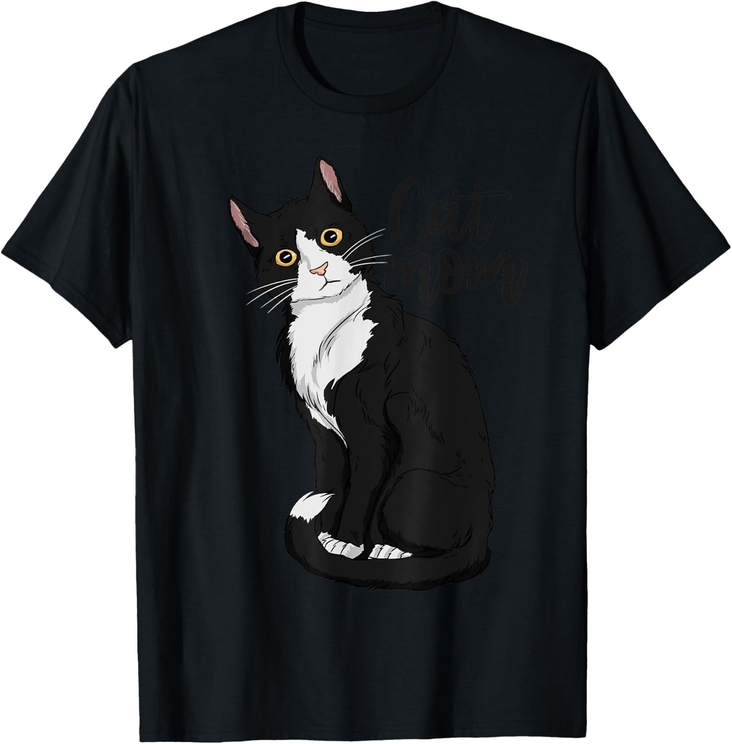 Tuxedo Cat Mom Gift Cat Mom Tuxedo Cat Mom Women Girls Kids T-Shirt - T-Shirt | Black