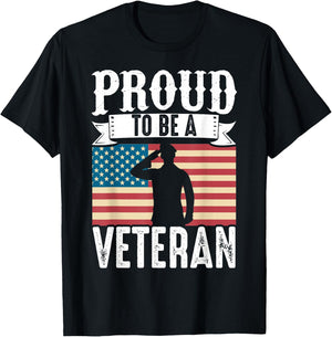 Proud Be A Veteran Of The USA Veteran Veterans Day T-Shirt - T-Shirt | Black