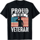 Proud Be A Veteran Of The USA Veteran Veterans Day T-Shirt - T-Shirt | Black