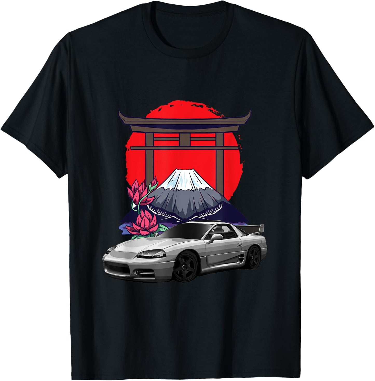 JDM 3000GT Car Tuning Japan Japan Shinto Drift T-Shirt - T-Shirt | Black