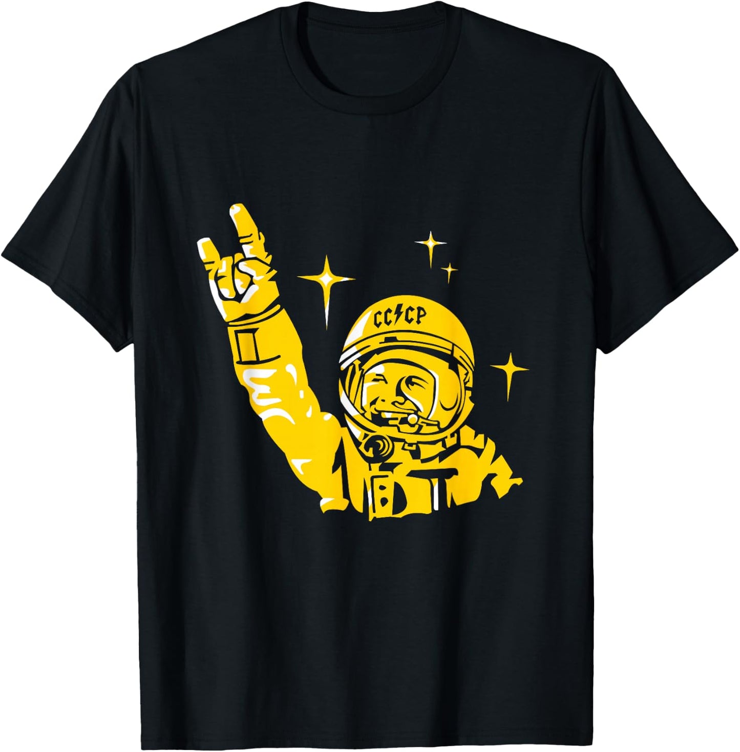 CCCP, USSR, Gagarin | Astronaut, Rock T-Shirt - T-Shirt | Black