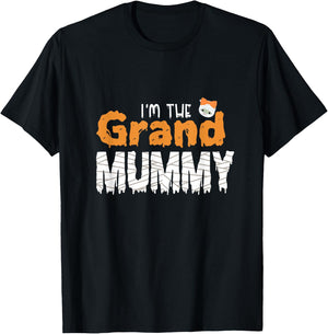I'm The Grand Mummy Funny Grandma Family Halloween T-Shirt - T-Shirt | Black