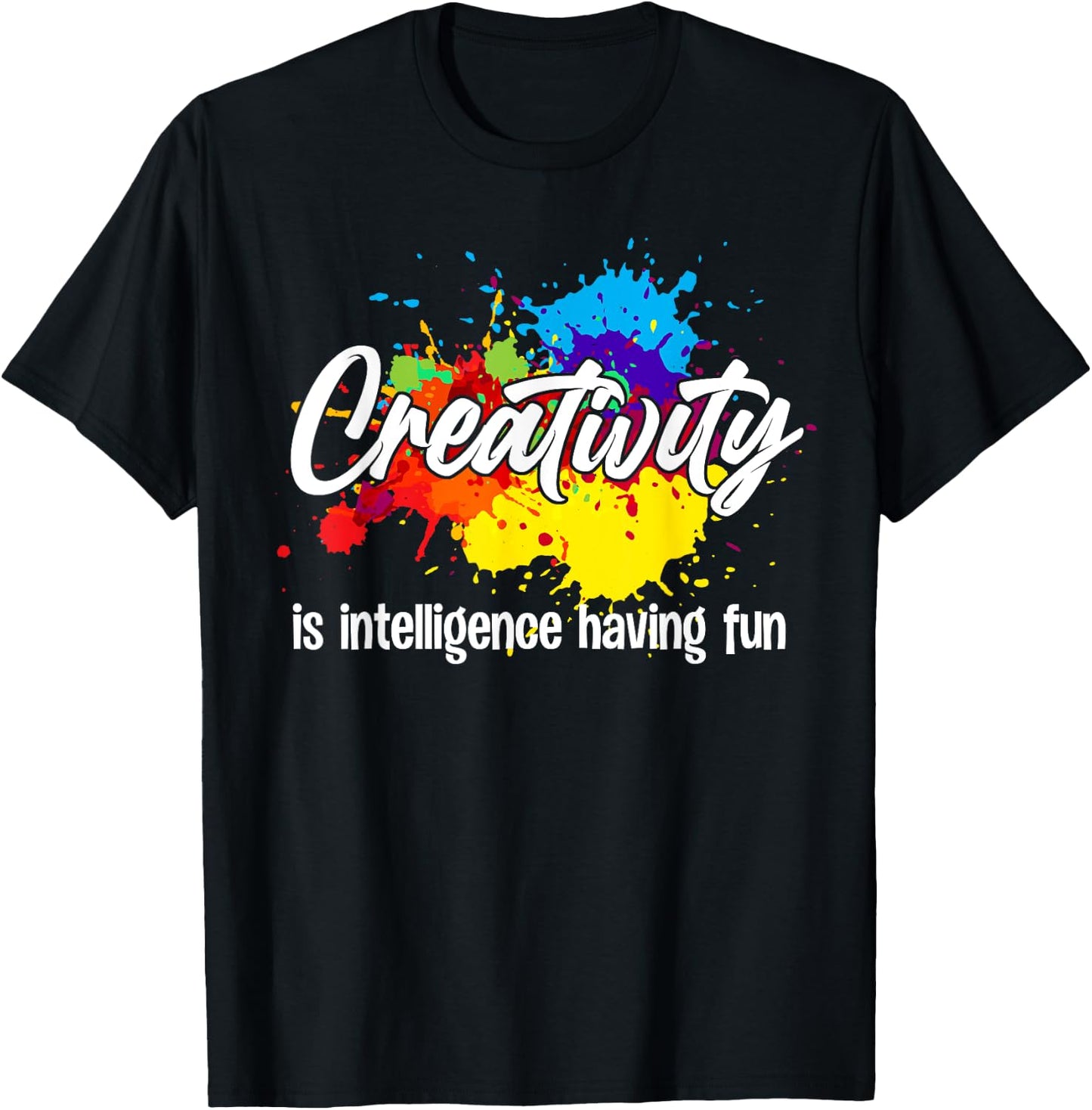 Cute Creativity Art Women Creative Drawing Teacher T-Shirt - T-Shirt | Black