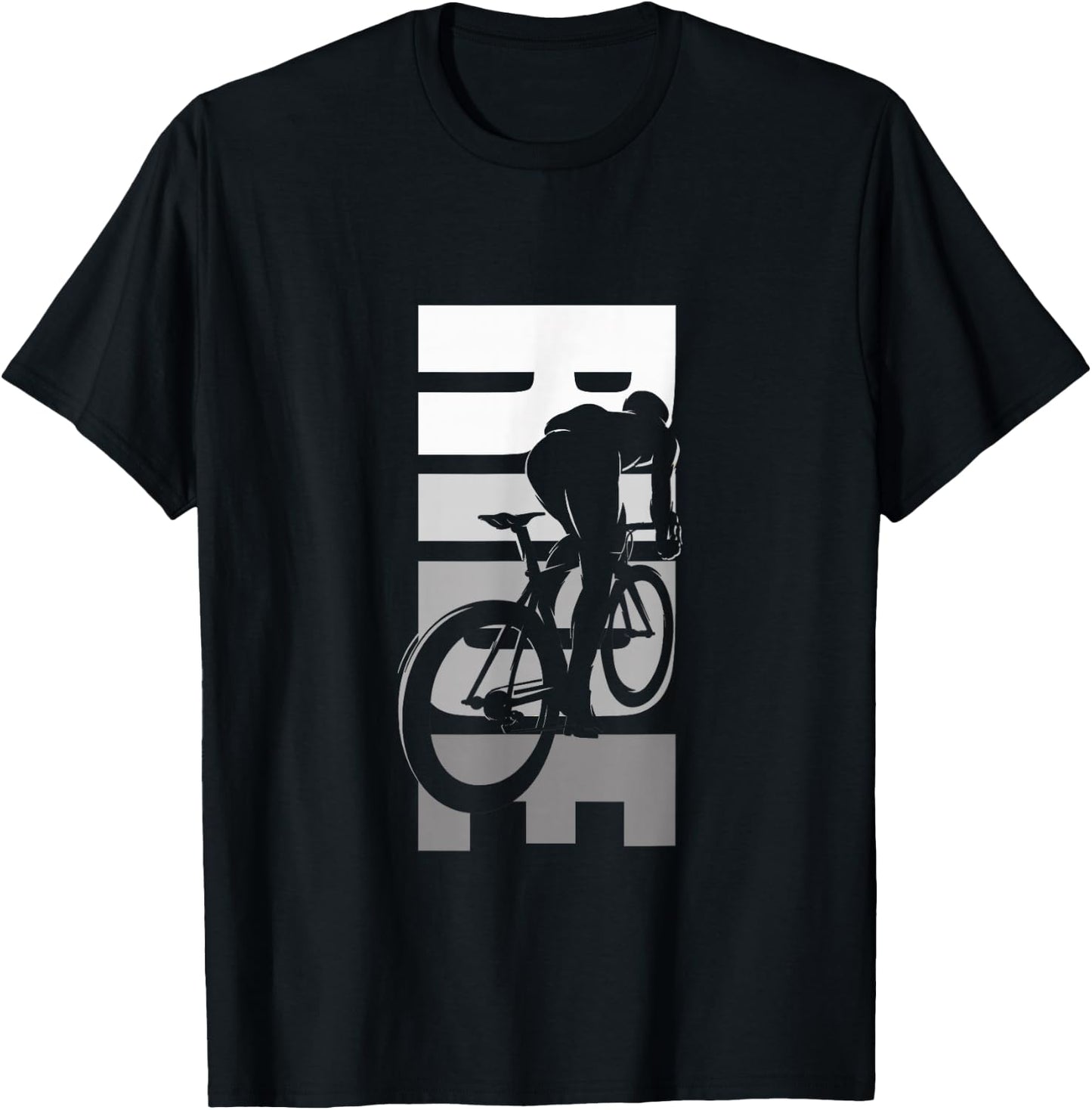 Road Biking Bicycle Cycling T-Shirt - T-Shirt | Black