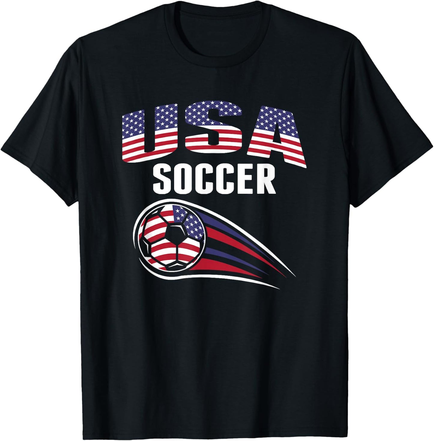 America Soccer Fans Jersey - United States Football Lovers T-Shirt - T-Shirt | Black