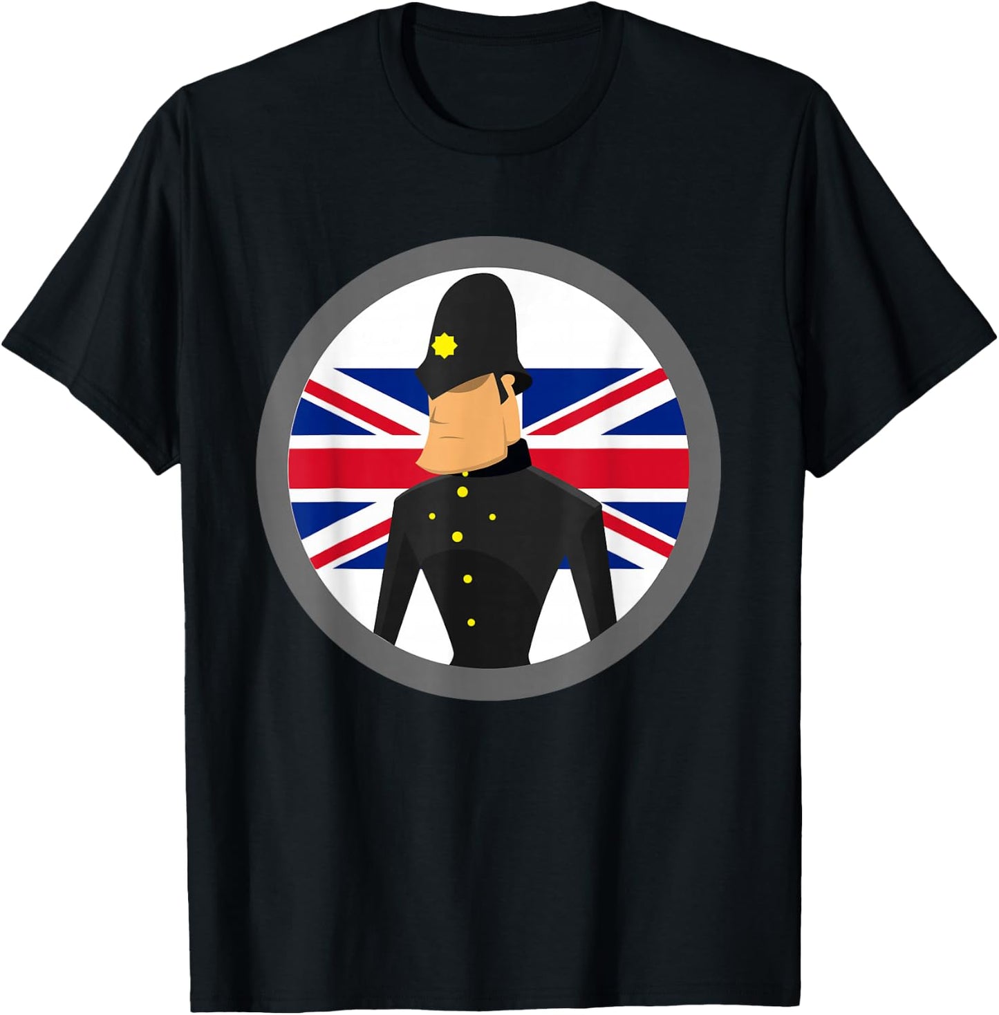 British Bobby Policeman UK English Police Officer T-Shirt - T-Shirt | Black