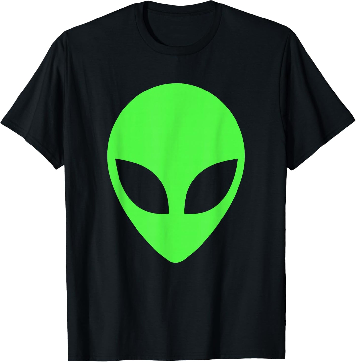 Green Alien Head - Alien T-Shirt - T-Shirt | Black