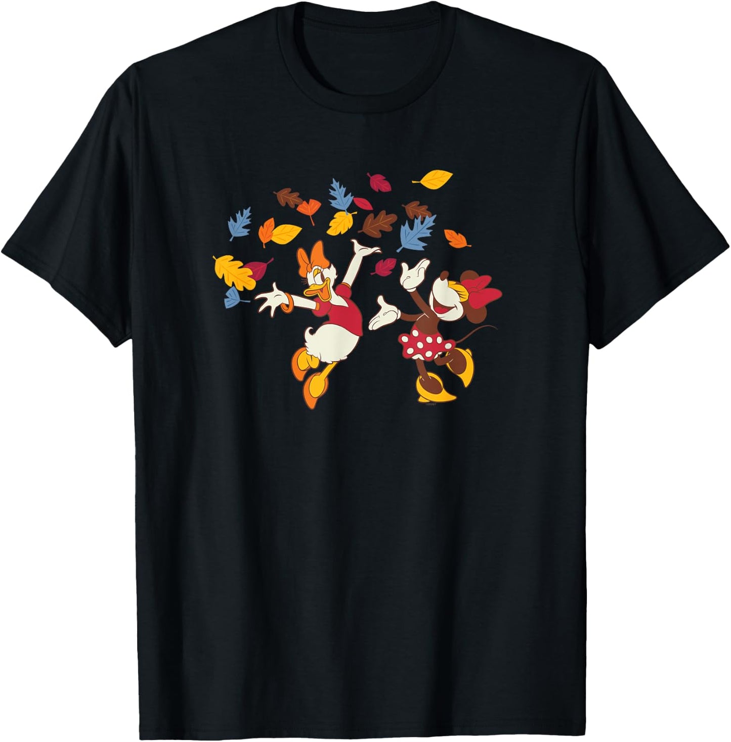 Disney Minnie Mouse and Daisy Duck Thanksgiving Fun T-Shirt - T-Shirt | Black