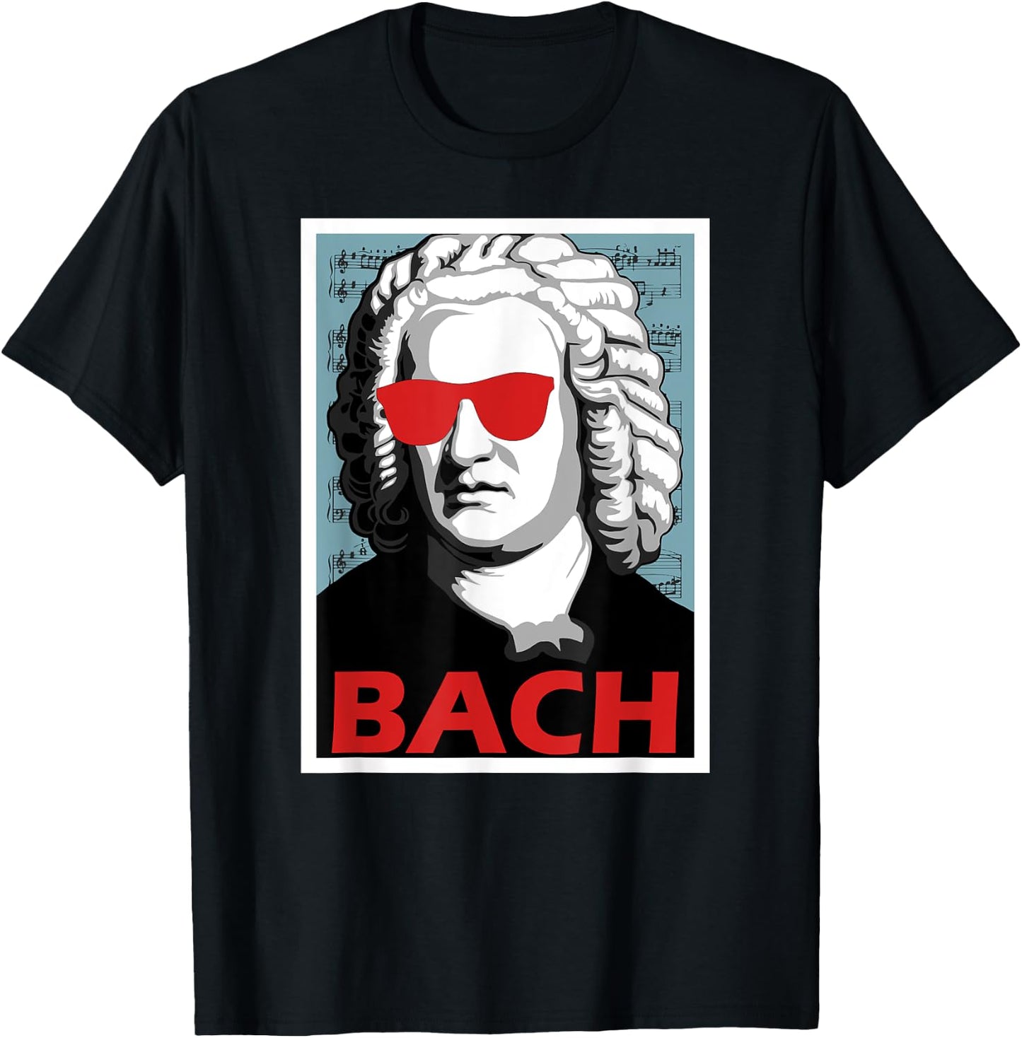 Johann Sebastian Bach Poster Style Graphic T-Shirt - T-Shirt | Black