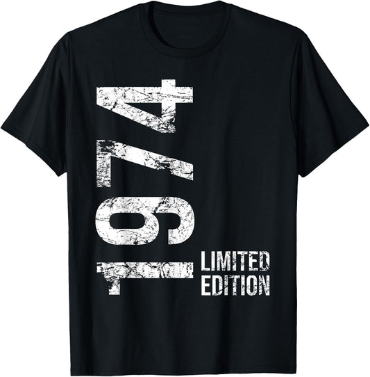 51st Birthday 51 Years Old Man Woman Vintage 1974 T-Shirt - T-Shirt | Black