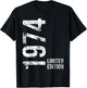 51st Birthday 51 Years Old Man Woman Vintage 1974 T-Shirt - T-Shirt | Black