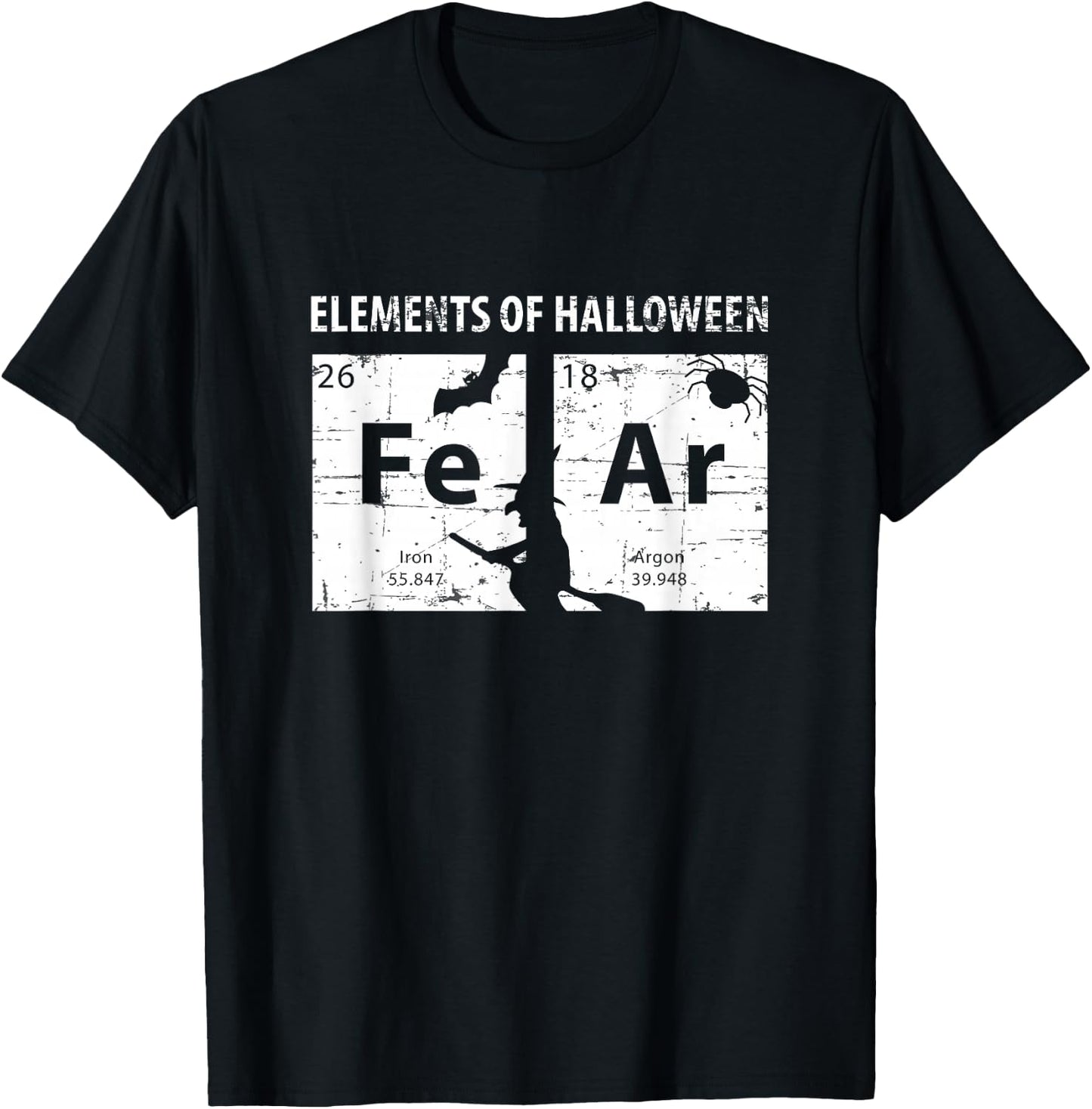 Elements Of Halloween Shirt (FeAr) Periodically T-Shirt - T-Shirt | Black