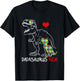 Dadasaurus Rex Autism Awareness Proud Dad Father's Day T-Shirt - T-Shirt | Black
