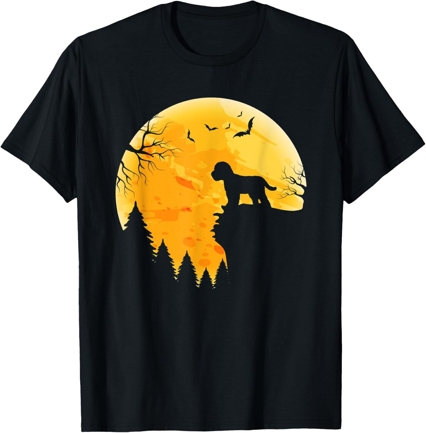 Cockapoo Lovers Halloween Moon T-Shirt - T-Shirt | Black