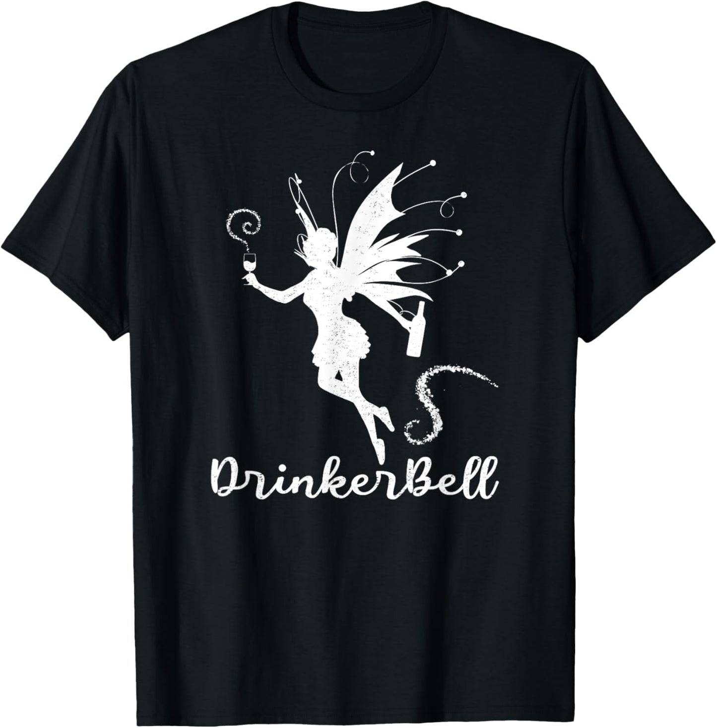 Drinkerbell Wine Drinking Fairy Funny Bachelorette Party T-Shirt - T-Shirt | Black