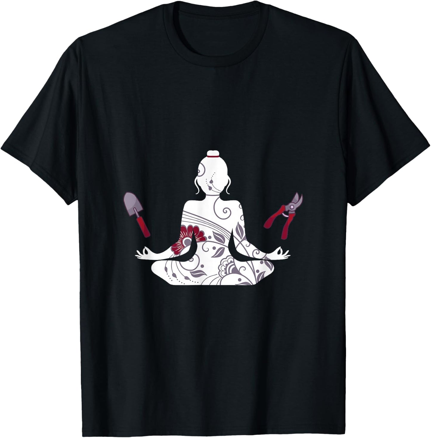 Gardening Yoga - Yogi landscape gardening gardener farmer T-Shirt - T-Shirt | Black
