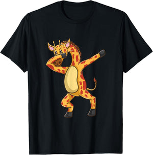 Dabbing Giraffe African Animal T-Shirt - T-Shirt | Black