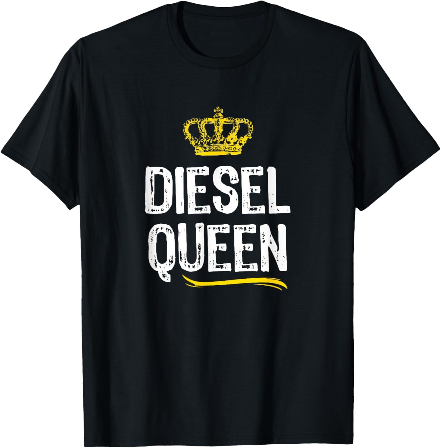 Diesel Queen Women Girls Trucker Truck Driver Funny Gift T-Shirt - T-Shirt | Black