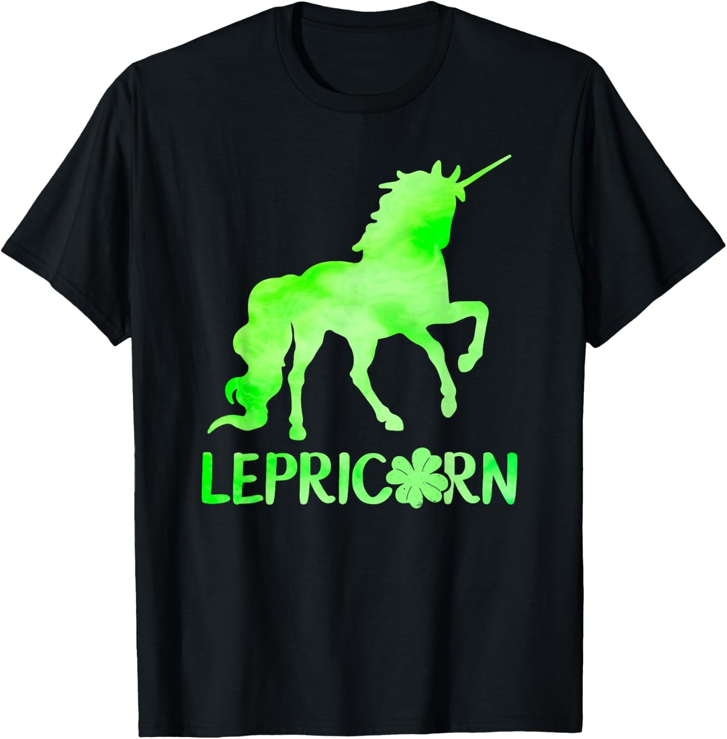 Lucky Lepricorn Unicorn St Patricks Day T-Shirt - T-Shirt | Black