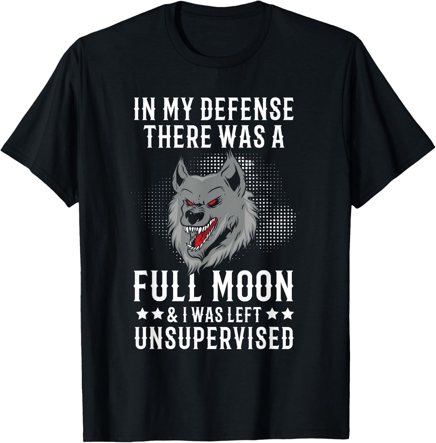 Werewolf Full Moon Vintage Werewolf T-Shirt - T-Shirt | Black