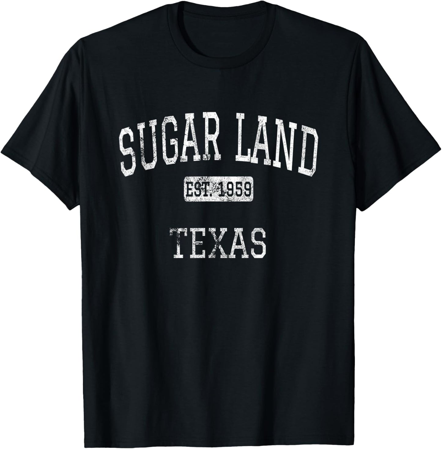 Sugar Land Texas TX Vintage T-Shirt - T-Shirt | Black