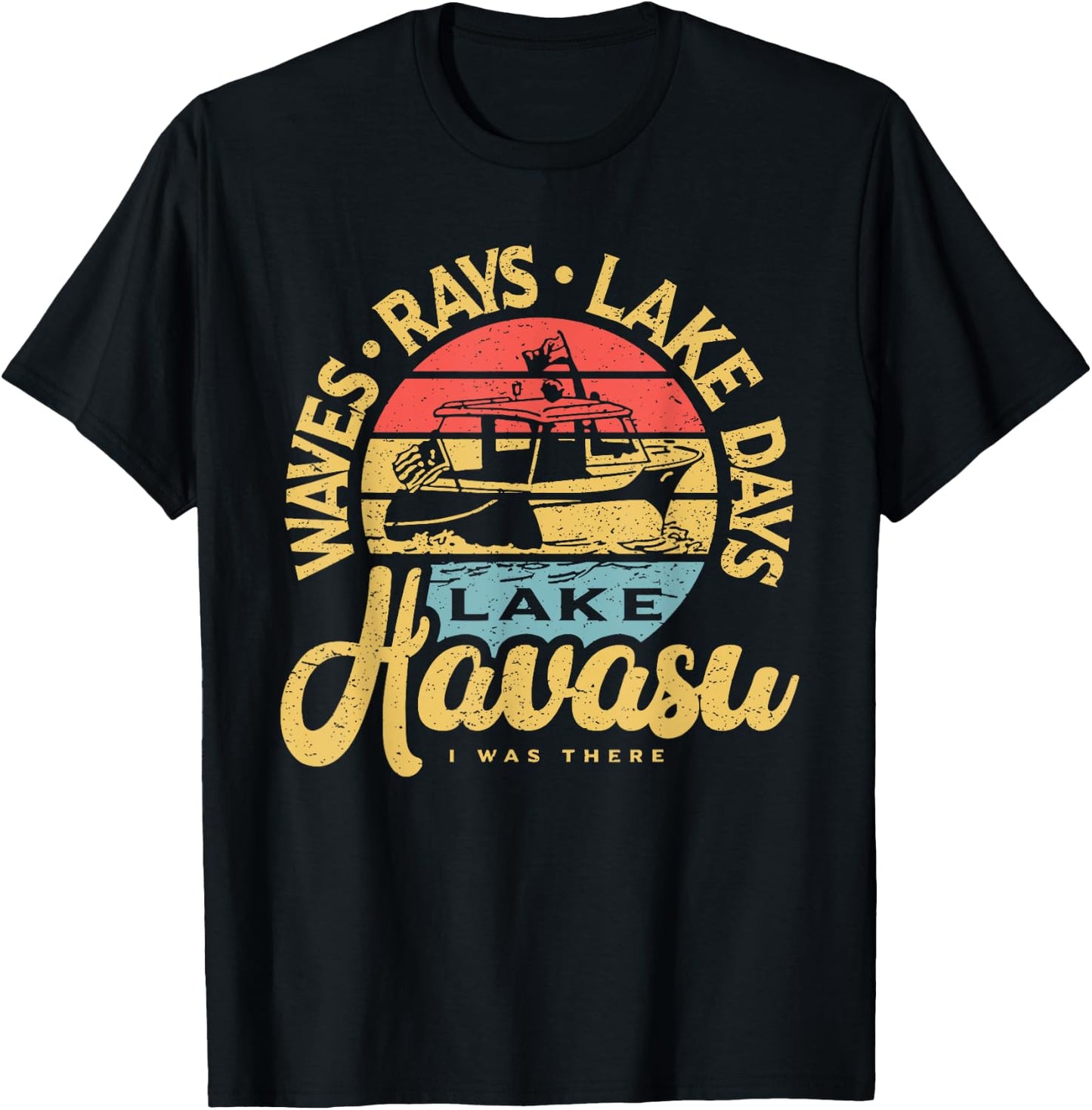 Lake Havasu Arizona Boat Sandbar Party Summer Vacation Men Women T-Shirt - T-Shirt | Black