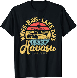 Lake Havasu Arizona Boat Sandbar Party Summer Vacation Men Women T-Shirt - T-Shirt | Black