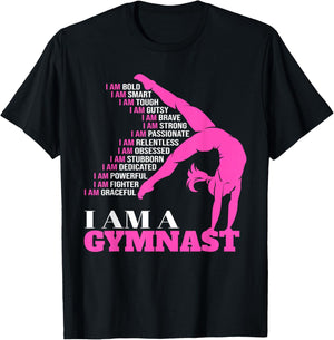 I Am A Gymnast Funny Handstand Gymnastics Gift Women Girls Small T-Shirt - T-Shirt | Black