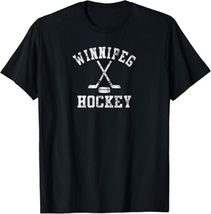 Vintage Winnipeg Hockey T-Shirt - T-Shirt | Black