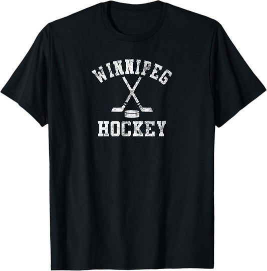 Vintage Winnipeg Hockey T-Shirt - T-Shirt | Black
