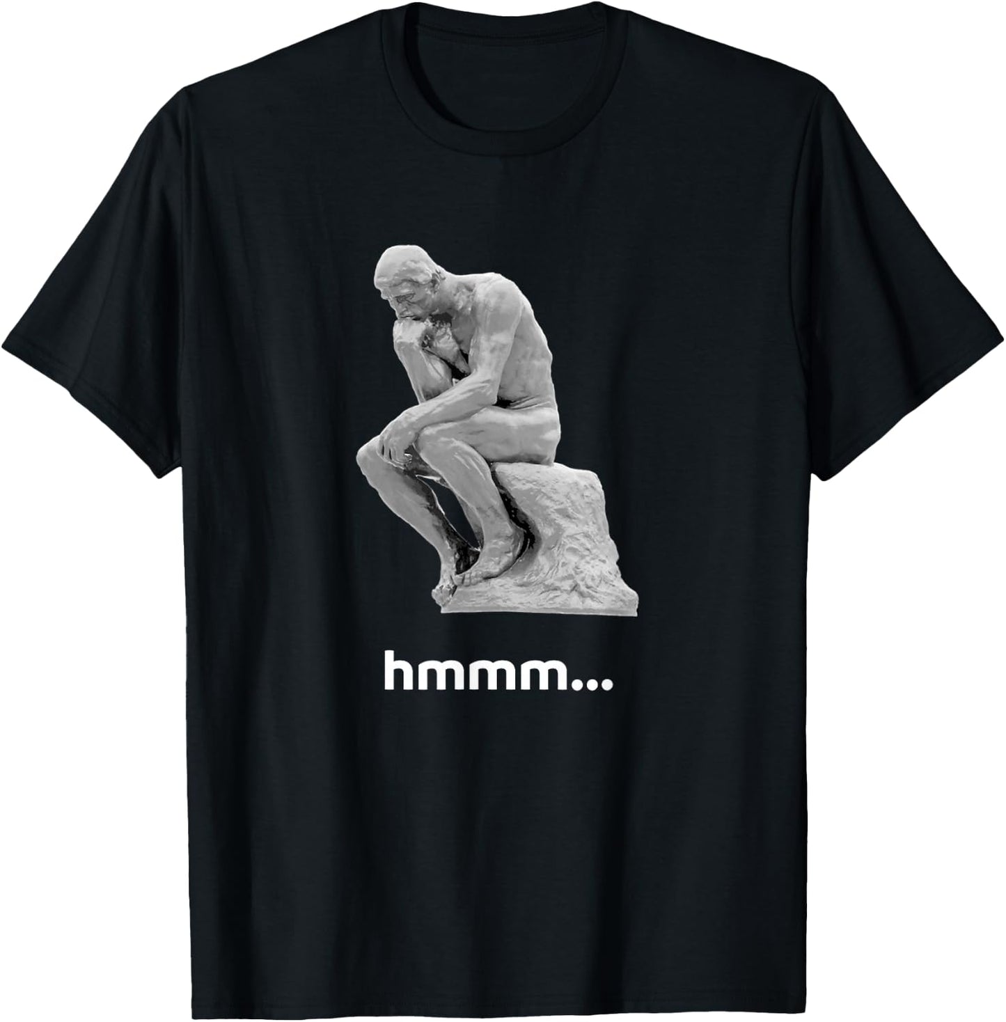 Thinker Statue. I'm Thinking... Buffering... Loading Funny T-Shirt - T-Shirt | Black