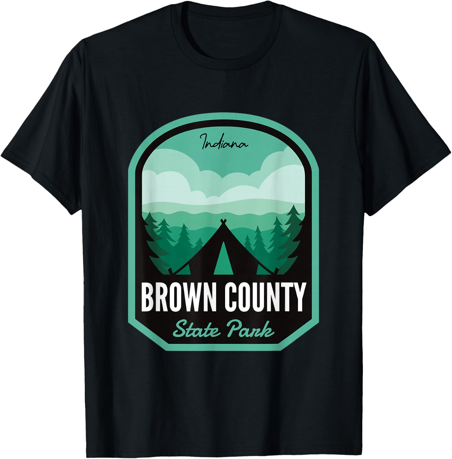 Brown County State Park IN Camping T-Shirt - T-Shirt | Black
