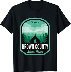 Brown County State Park IN Camping T-Shirt - T-Shirt | Black
