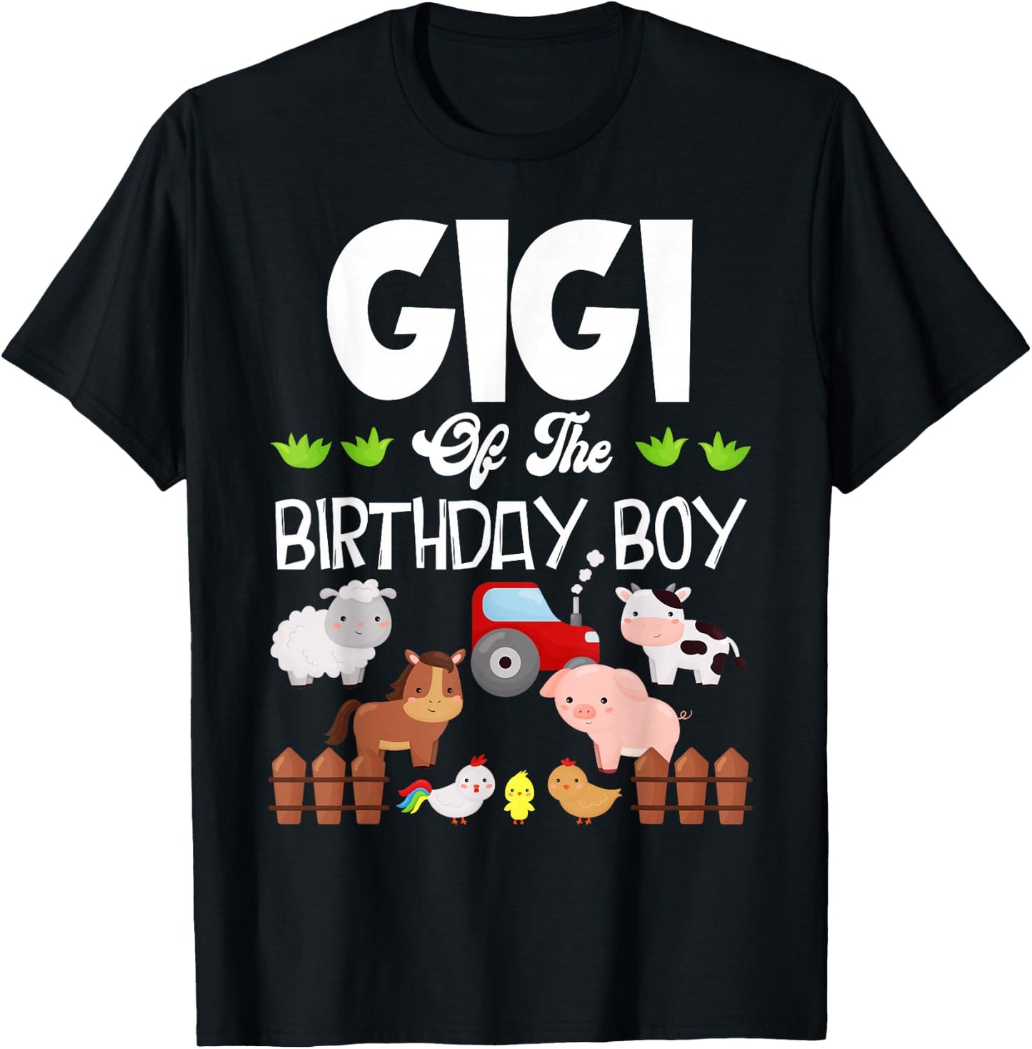 Gigi Of The Birthday Boy Farm T-Shirt - T-Shirt | Black