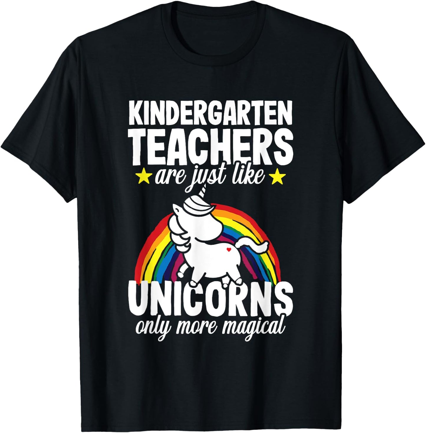 Kindergarten Teacher Unicorns Preschool Appreciation Men Women T-Shirt - T-Shirt | Black