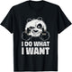 I Do What I Want Sassy Panda Bear Censored Middle Finger Fun T-Shirt - T-Shirt | Black