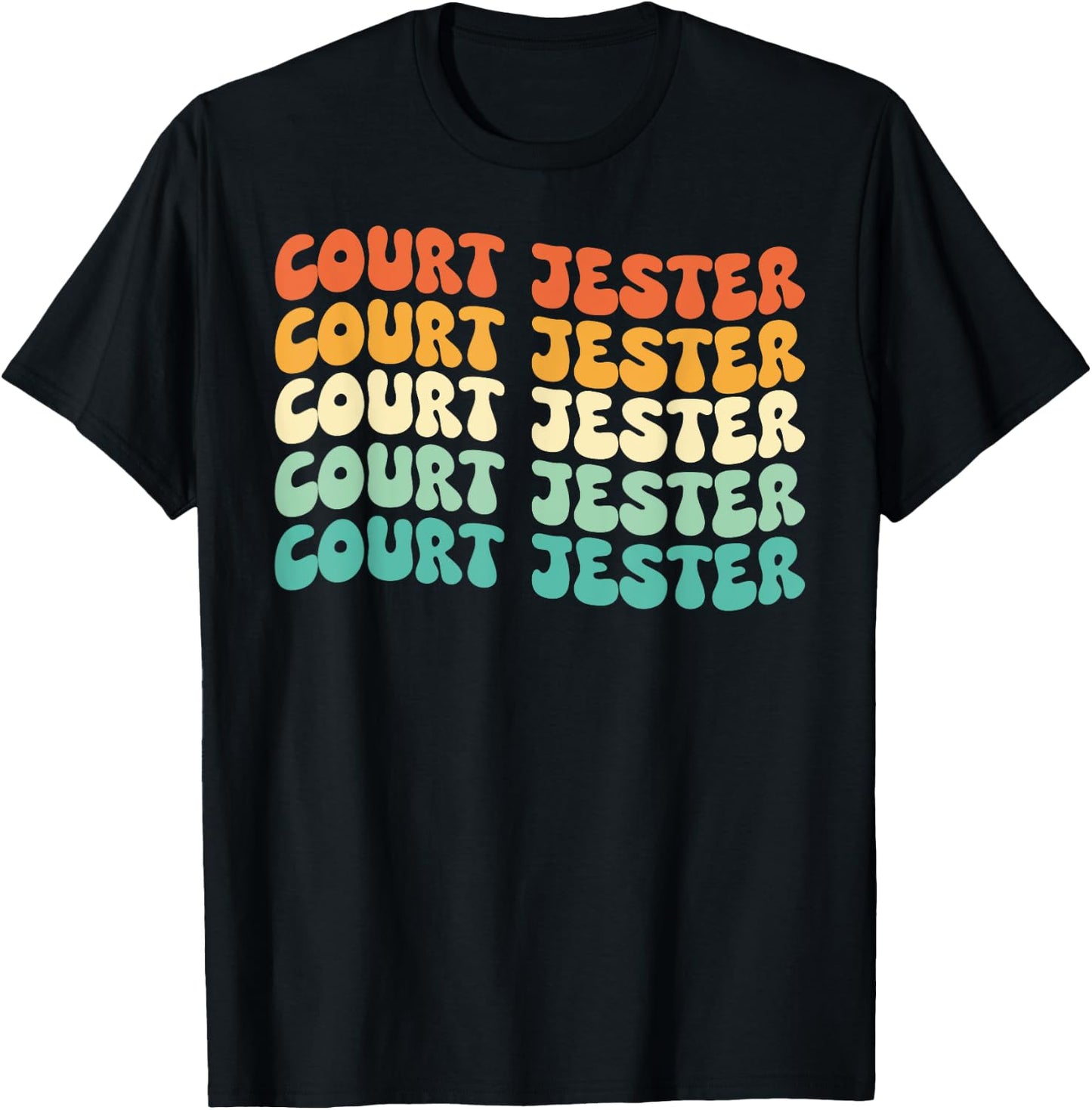 Groovy Court Jester Job Title T-Shirt - T-Shirt | Black