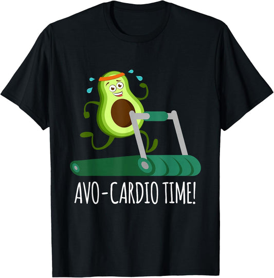It's AVO-CARDIO Pajamas Time! Fitness Avocado T-Shirt - T-Shirt | Black
