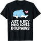 Just a Boy Who Loves Dolphins T-Shirt - T-Shirt | Black