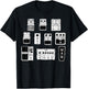 Vintage Guitar Pedals Black & White Music Gear Graphic T-Shirt - T-Shirt | Black