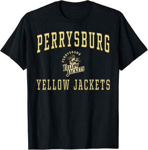 Perrysburg High School Yellow Jackets C1 T-Shirt - T-Shirt | Black